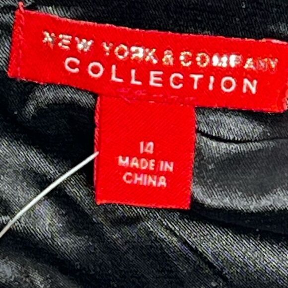 New York & Co. Collection gray herringbone sleeveless dress size 14 - Picture 14 of 15